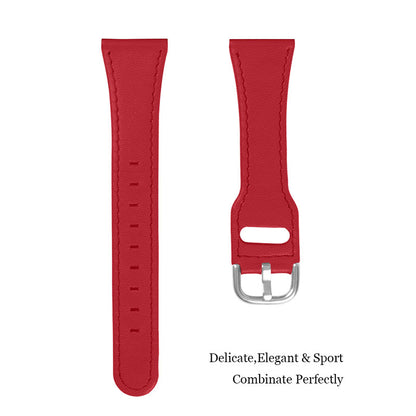 For Pebble Time Round/Pebble 2 Cowhide Leather Watch Band 20mm Universal Watch Strap with Stainless Steel Buckle