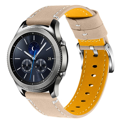 For Huawei Watch GT 2e/GT 2 46mm Stainless Steel Buckle Soft Cowhide Leather 22mm Universal Smart Watch Band Wrist Strap