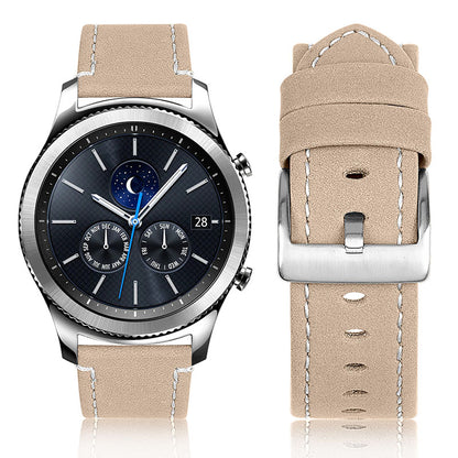 For Huawei Watch GT 2e/GT 2 46mm Stainless Steel Buckle Soft Cowhide Leather 22mm Universal Smart Watch Band Wrist Strap