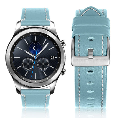 For Huawei Watch GT 2e/GT 2 46mm Stainless Steel Buckle Soft Cowhide Leather 22mm Universal Smart Watch Band Wrist Strap