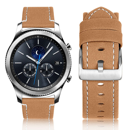 For Huawei Watch GT 2e/GT 2 46mm Stainless Steel Buckle Soft Cowhide Leather 22mm Universal Smart Watch Band Wrist Strap