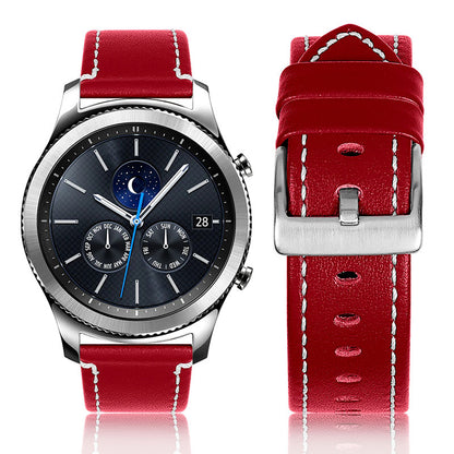 For Huawei Watch GT 2e/GT 2 46mm Stainless Steel Buckle Soft Cowhide Leather 22mm Universal Smart Watch Band Wrist Strap