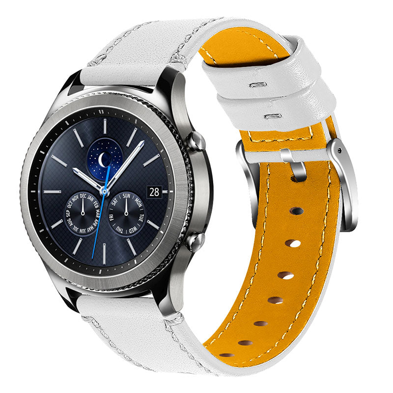 For Huawei Watch GT 2e/GT 2 46mm Stainless Steel Buckle Soft Cowhide Leather 22mm Universal Smart Watch Band Wrist Strap