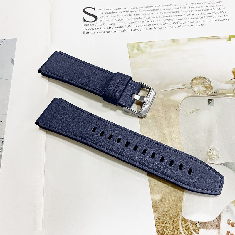 For Huawei Watch GT 2e/GT 2 46mm Stylish Cowhide Genuine Leather Double-sided Textured Watch Band Wrist Strap
