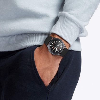 For Huawei Watch GT 2e/GT 2 46mm Stylish Cowhide Genuine Leather Double-sided Textured Watch Band Wrist Strap