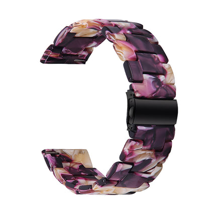20mm Resin Smart Watch Strap for Garmin Vivomove 3/Garminmove 3, Replacement Wristband with Stainless Steel Buckle