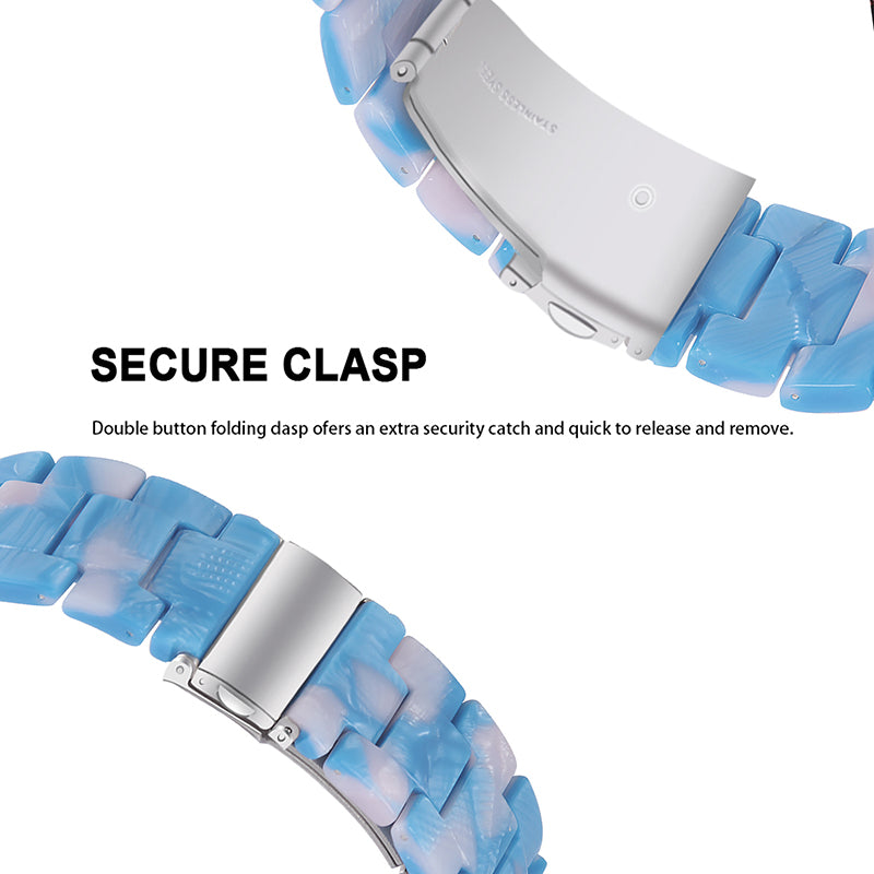 For Huawei Watch 2/Watch GT 2 42mm Resin Watch Band Wrist Strap Replacement 20mm with Stainless Steel Buckle