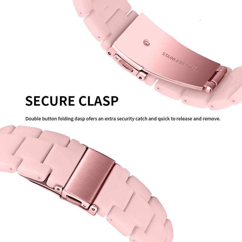 For Huawei Watch 2/Watch GT 2 42mm Resin Watch Band Wrist Strap Replacement 20mm with Stainless Steel Buckle