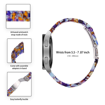 For Huawei Watch 2/Watch GT 2 42mm Resin Watch Band Wrist Strap Replacement 20mm with Stainless Steel Buckle