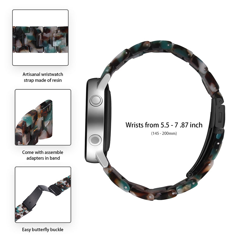 For Huawei Watch 2/Watch GT 2 42mm Resin Watch Band Wrist Strap Replacement 20mm with Stainless Steel Buckle