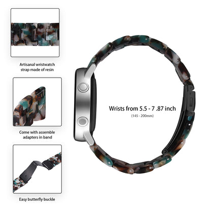 For Huawei Watch 2/Watch GT 2 42mm Resin Watch Band Wrist Strap Replacement 20mm with Stainless Steel Buckle