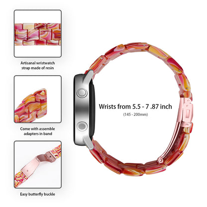 For Huawei Watch 2/Watch GT 2 42mm Resin Watch Band Wrist Strap Replacement 20mm with Stainless Steel Buckle