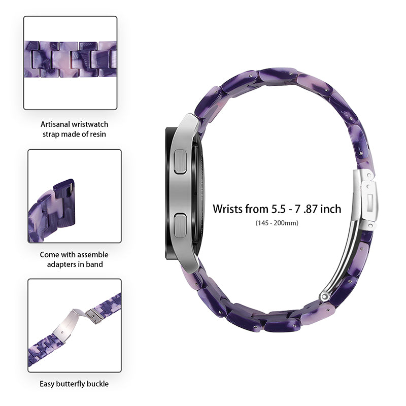 For Huawei Watch 2/Watch GT 2 42mm Resin Watch Band Wrist Strap Replacement 20mm with Stainless Steel Buckle