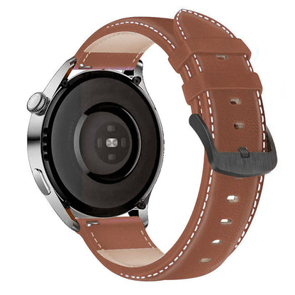For HUAWEI Watch GT3/Samsung Galaxy Watch 46mm Leather Watch Band 22mm Universal Watch Strap with Buckle