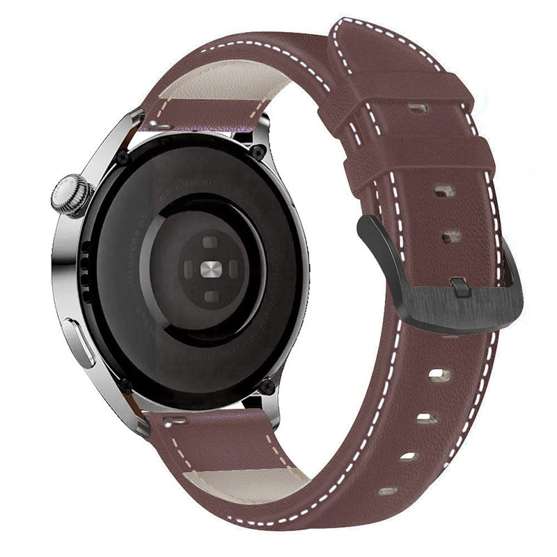 For HUAWEI Watch GT3/Samsung Galaxy Watch 46mm Leather Watch Band 22mm Universal Watch Strap with Buckle
