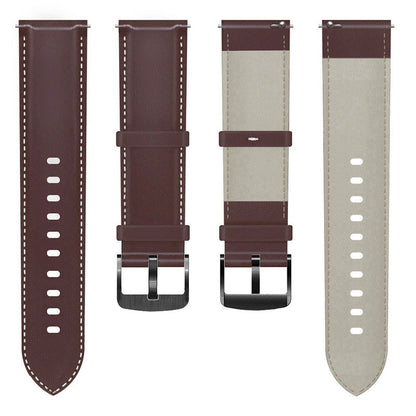 For HUAWEI Watch GT3/Samsung Galaxy Watch 46mm Leather Watch Band 22mm Universal Watch Strap with Buckle