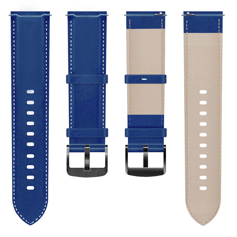 For HUAWEI Watch GT3/Samsung Galaxy Watch 46mm Leather Watch Band 22mm Universal Watch Strap with Buckle