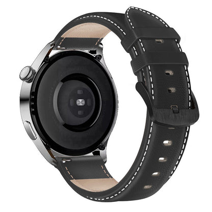 For HUAWEI Watch GT3/Samsung Galaxy Watch 46mm Leather Watch Band 22mm Universal Watch Strap with Buckle