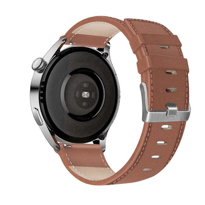 For HUAWEI Watch GT3/Samsung Galaxy Watch 46mm/Gear S3 Classic Leather Watch Band 22mm Universal Watch Strap with Buckle