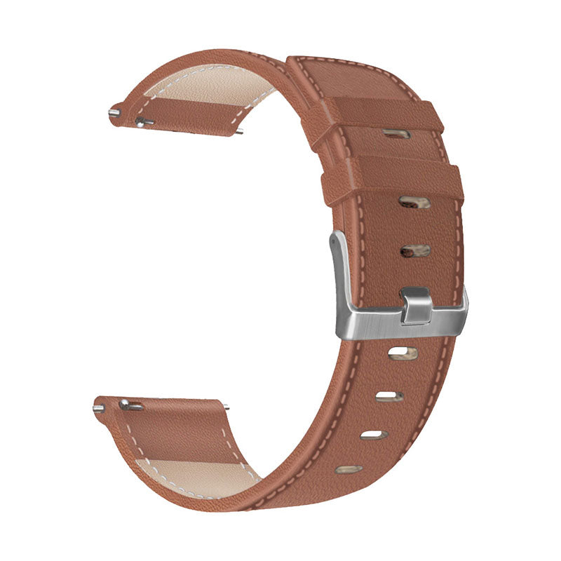 For HUAWEI Watch GT3/Samsung Galaxy Watch 46mm/Gear S3 Classic Leather Watch Band 22mm Universal Watch Strap with Buckle