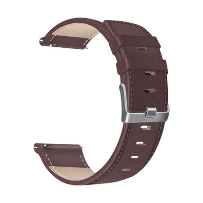 For HUAWEI Watch GT3/Samsung Galaxy Watch 46mm/Gear S3 Classic Leather Watch Band 22mm Universal Watch Strap with Buckle