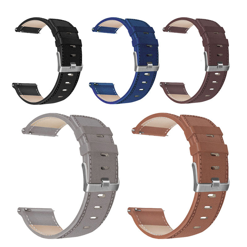 For HUAWEI Watch GT3/Samsung Galaxy Watch 46mm/Gear S3 Classic Leather Watch Band 22mm Universal Watch Strap with Buckle