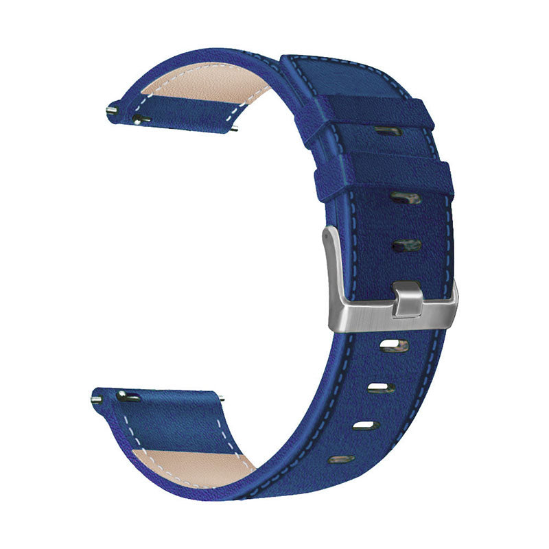 For HUAWEI Watch GT3/Samsung Galaxy Watch 46mm/Gear S3 Classic Leather Watch Band 22mm Universal Watch Strap with Buckle