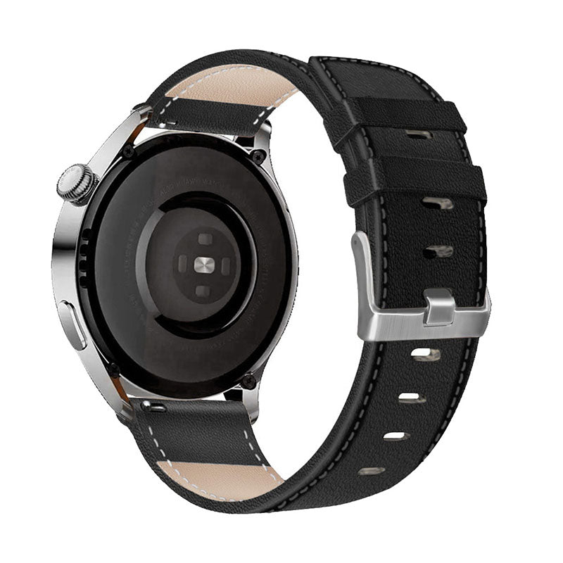 For HUAWEI Watch GT3/Samsung Galaxy Watch 46mm/Gear S3 Classic Leather Watch Band 22mm Universal Watch Strap with Buckle