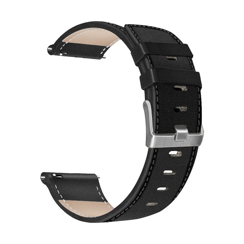For HUAWEI Watch GT3/Samsung Galaxy Watch 46mm/Gear S3 Classic Leather Watch Band 22mm Universal Watch Strap with Buckle