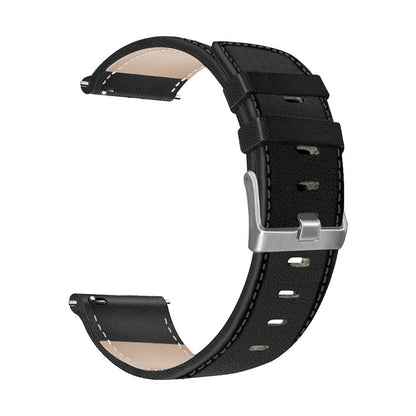 For HUAWEI Watch GT3/Samsung Galaxy Watch 46mm/Gear S3 Classic Leather Watch Band 22mm Universal Watch Strap with Buckle
