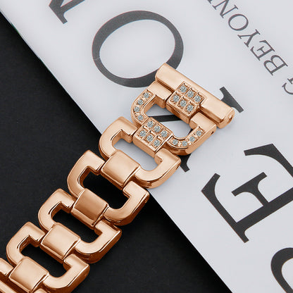 20mm Stainless Steel Watchband for Huami Amazfit GTS Samsung Gear S2 Classic Garmin Vivoactive 3 Universal Rhinestone Decorative D-chain Watch Strap