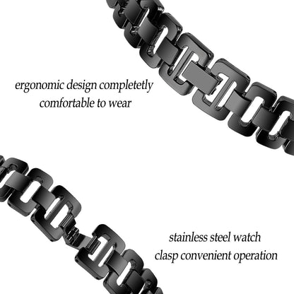 For Huawei Watch GT 2e Samsung Galaxy Watch 46mm Universal 22mm Rhinestone Decorative D-chain Watch Strap Stainless Steel Watchband