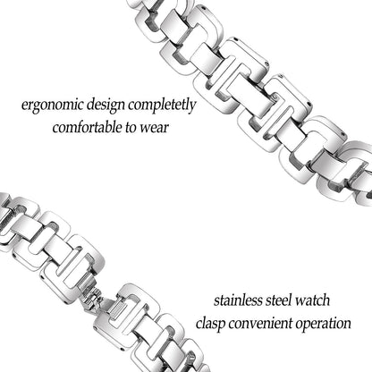 For Huawei Watch GT 2e Samsung Galaxy Watch 46mm Universal 22mm Rhinestone Decorative D-chain Watch Strap Stainless Steel Watchband