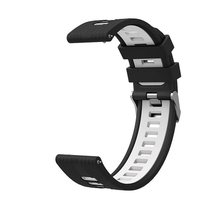 For Huawei Watch GT 3 (46mm) Dual Color 22mm Silicone Watch Strap Replacement Wrist Band