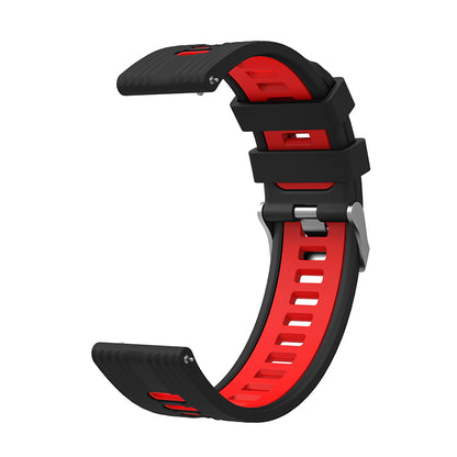 For Huawei Watch GT 3 (46mm) Dual Color 22mm Silicone Watch Strap Replacement Wrist Band