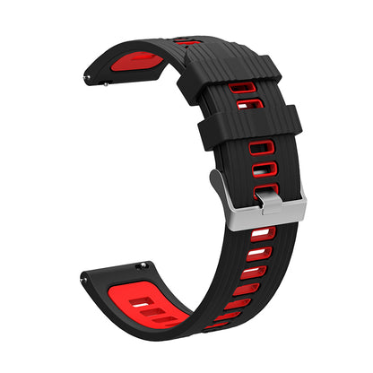 For Huawei Watch GT 3 (46mm) Dual Color 22mm Silicone Watch Strap Replacement Wrist Band