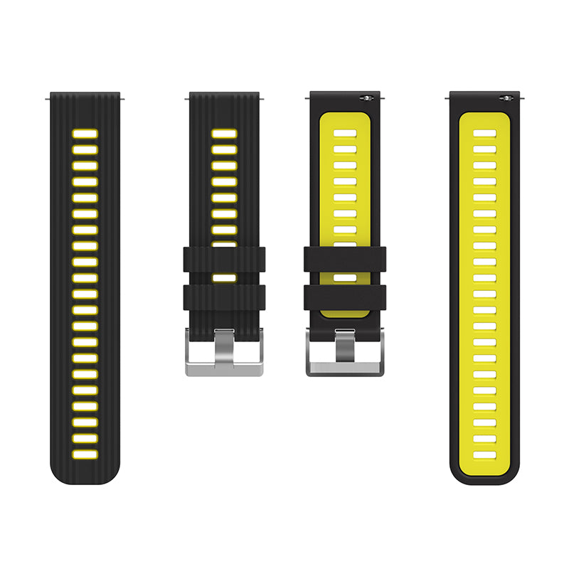 For Huawei Watch GT 3 (46mm) Dual Color 22mm Silicone Watch Strap Replacement Wrist Band
