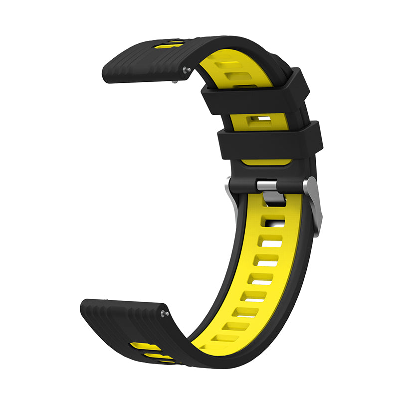 For Huawei Watch GT 3 (46mm) Dual Color 22mm Silicone Watch Strap Replacement Wrist Band