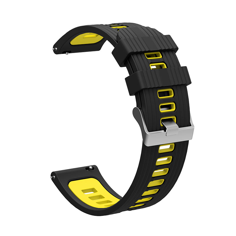 For Huawei Watch GT 3 (46mm) Dual Color 22mm Silicone Watch Strap Replacement Wrist Band