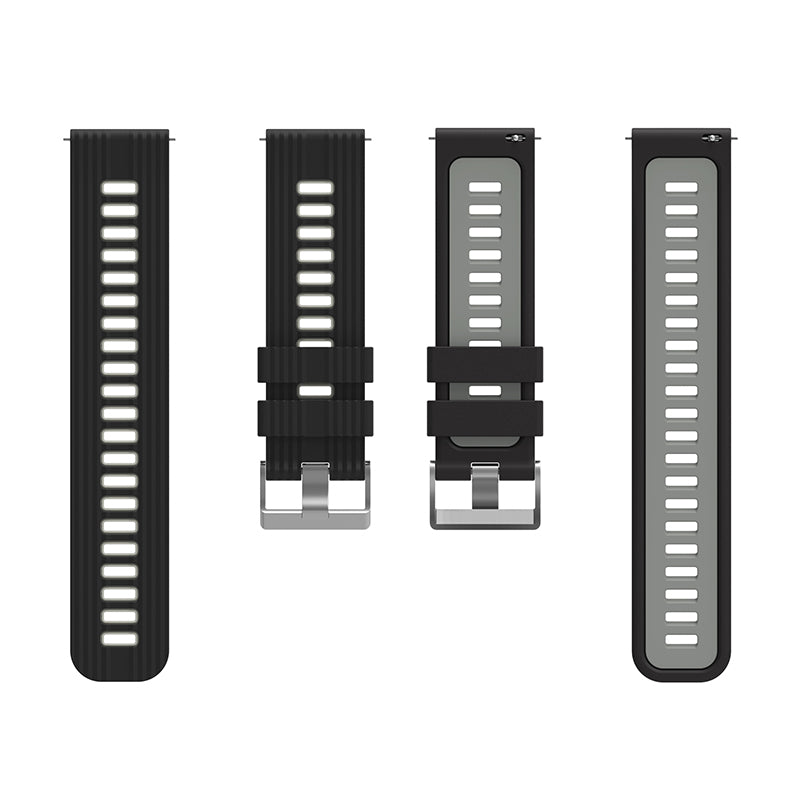 For Huawei Watch GT 3 (46mm) Dual Color 22mm Silicone Watch Strap Replacement Wrist Band