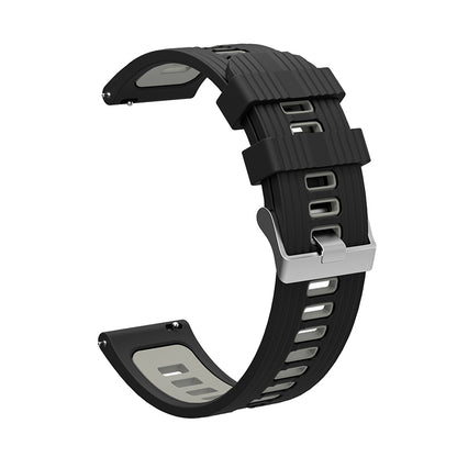 For Huawei Watch GT 3 (46mm) Dual Color 22mm Silicone Watch Strap Replacement Wrist Band