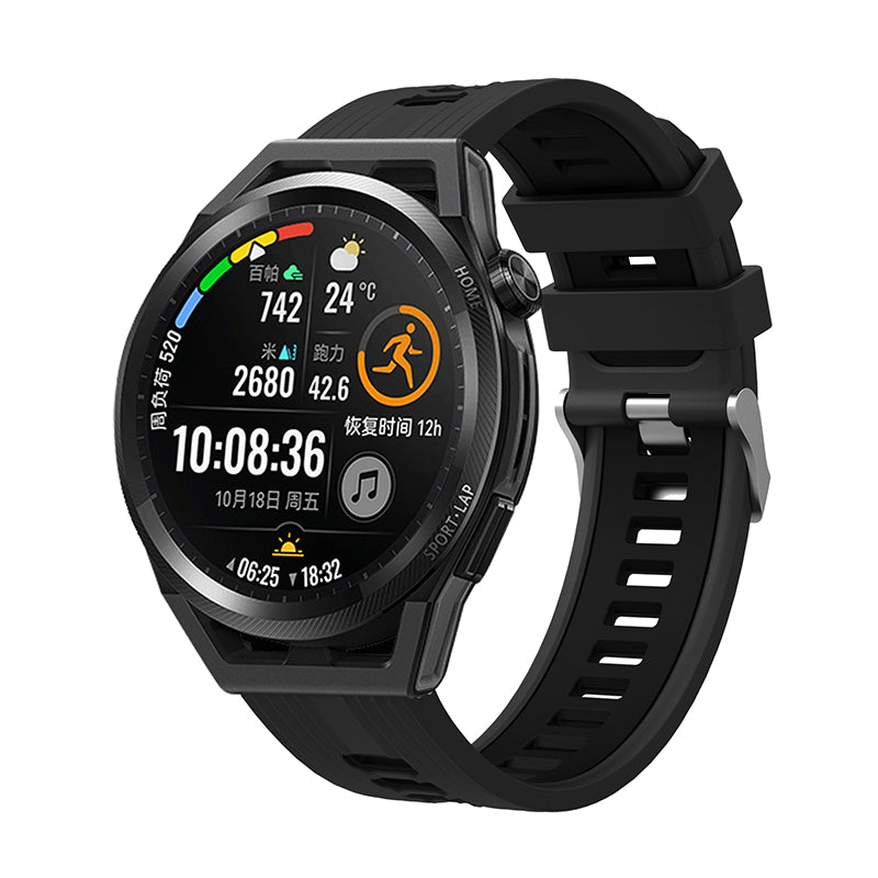 For Huawei Watch GT 3 (46mm) Dual Color 22mm Silicone Watch Strap Replacement Wrist Band
