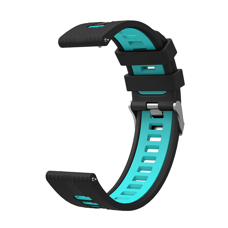 For Huawei Watch GT 3 (46mm) Dual Color 22mm Silicone Watch Strap Replacement Wrist Band