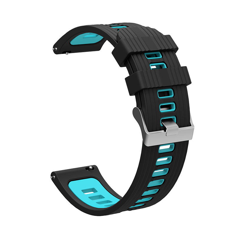 For Huawei Watch GT 3 (46mm) Dual Color 22mm Silicone Watch Strap Replacement Wrist Band