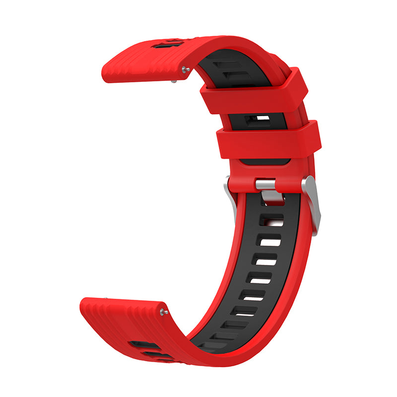 For Huawei Watch GT 3 (46mm) Dual Color 22mm Silicone Watch Strap Replacement Wrist Band