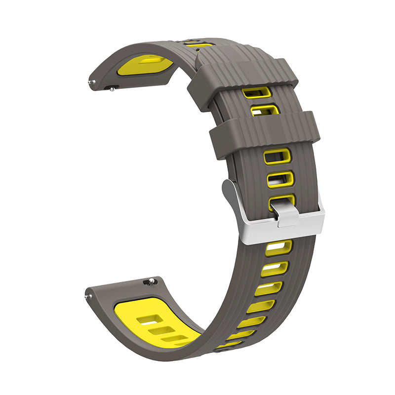 For Huawei Watch GT 3 (46mm) Dual Color 22mm Silicone Watch Strap Replacement Wrist Band