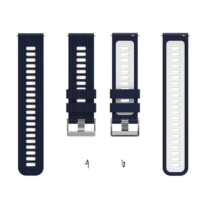 For Huawei Watch GT 3 (46mm) Dual Color 22mm Silicone Watch Strap Replacement Wrist Band
