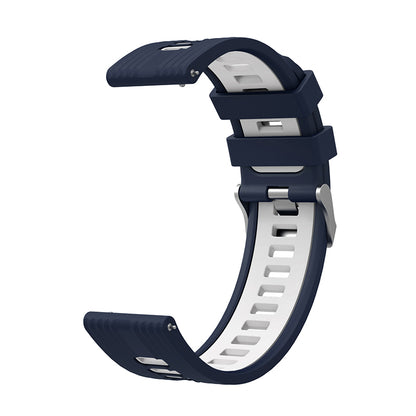 For Huawei Watch GT 3 (46mm) Dual Color 22mm Silicone Watch Strap Replacement Wrist Band