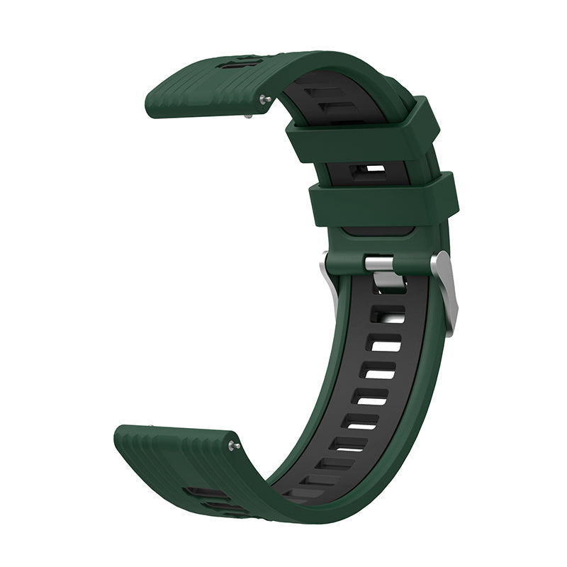 For Huawei Watch GT 3 (46mm) Dual Color 22mm Silicone Watch Strap Replacement Wrist Band