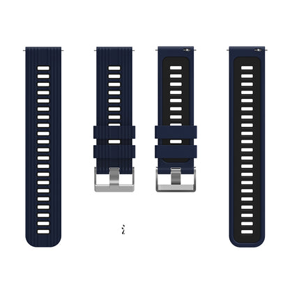 For Huawei Watch GT 3 (46mm) Dual Color 22mm Silicone Watch Strap Replacement Wrist Band